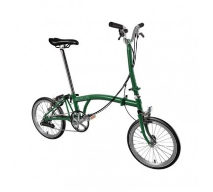 Brompton H6L skladací bicykel zelený