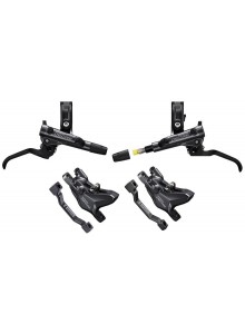 Brzda kotoučová SHIMANO Deore M6100 přední a zadní komplet bez kotoučů, (zadní J-kit)