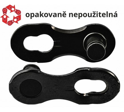 Spojka řetězu KMC 12NR DLC černá, 2 ks na blistru, cena za 2 ks