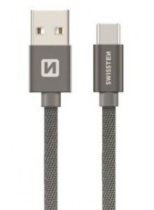 Datový kabel SWISSTEN USB/Micro USB 20 cm šedý