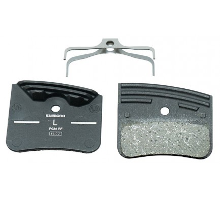 Brzdové destičky SHIMANO P03A-RFA polymer, s chladiči čtyřpístkové XT, XTR, v krabičce Brzdové destičky SHIMANO P03A-RFA polymer, s chladiči čtyřpístkové XT, XTR, v krabičce