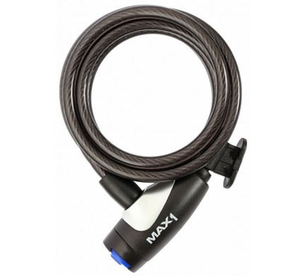 Zámok špirála MAX1 180x0,8 cm 4 kľúče, 2x držiak, s diódovým osvetlením