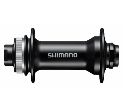 Náboj disc Shimano HB-MT400-B 32děr Center Lock 15mm e-thru-axle 110mm přední černý