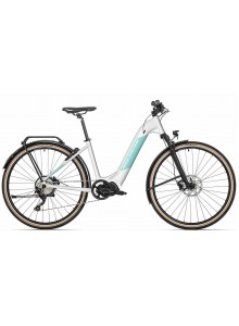 Elektrokolo ROCK MACHINE CrossRide INT e400 STePS lady touring (L) gloss pearl white/light mint