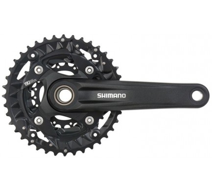 Kľuky SHIMANO Deore FC-MT500 10 speed, čierne, integrovaná os, púzdro SM-BB52B