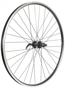 Zapletené kolo 28/29" MAX1 V-brake zadní Formula / Shimano ořech 8-11sp. černé/stříbrné