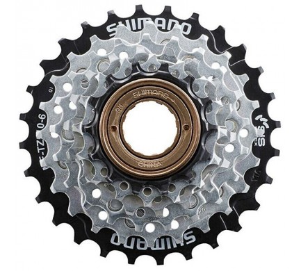 6-kolo SHIMANO MF-TZ510 14-28 zubů, stříbrné/černé, v krabičce