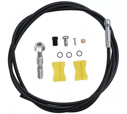 Hydraulická hadička SHIMANO SM-BH90-SBL černá, 1700 mm, s přírubou, na blistru Hydraulická hadička SHIMANO SM-BH90-SBL černá, 1700 mm, s přírubou, na blistru