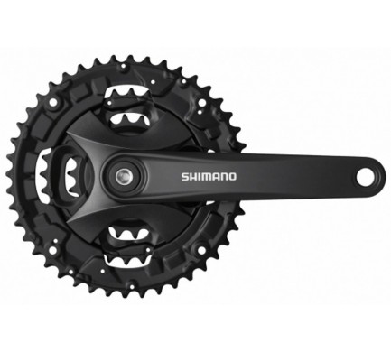 Kliky SHIMANO FC-MT100-L 175mm 40-30-22, černé, bez krytu, 9 speed, pro osu čtyřhran