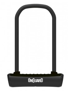 Zámok ONGUARD podkova 115x230x11 mm, čierna, 2 kľúče, držiak