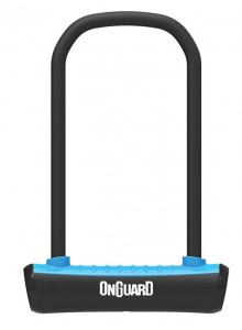 Zámok ONGUARD podkova 115x230x11 mm, modrá, 2 kľúče, držiak
