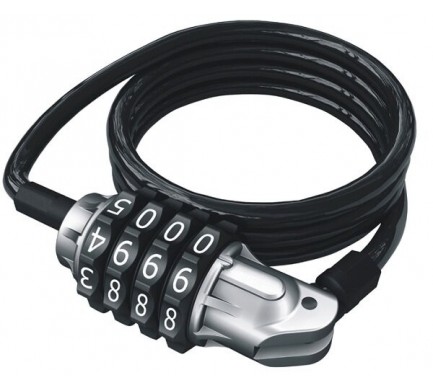 Zámok MAGNUM špirála 120x0,6 cm 4 x nastaviteľný kód