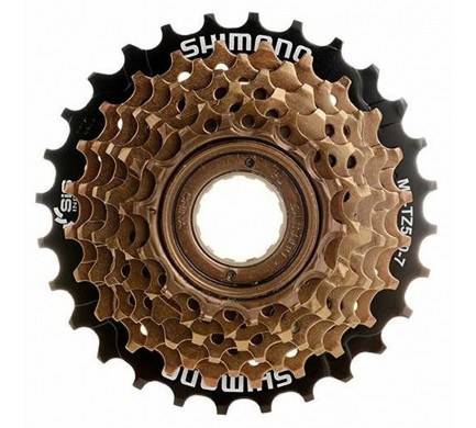 7-kolo SHIMANO MF-TZ500 14-28 zubů, hnědé/černé