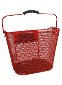 Kôš predný oválny Klikfix City s držadlom červený