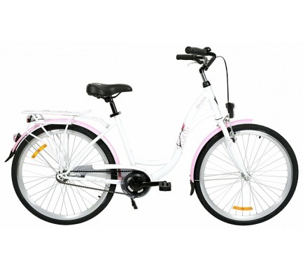 Kolo STORM Stockholm 26" 1sp. 15" bílé / růžové