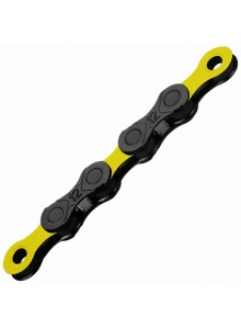 Řetěz KMC DLC 12 žluto/černý v krabičce 126 čl.