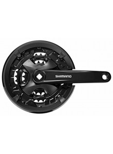 Kliky SHIMANO FC-MT101-L 175mm 44x32x22, černé, s krytem, 9 speed, pro osu čtyřhran, v krabičce