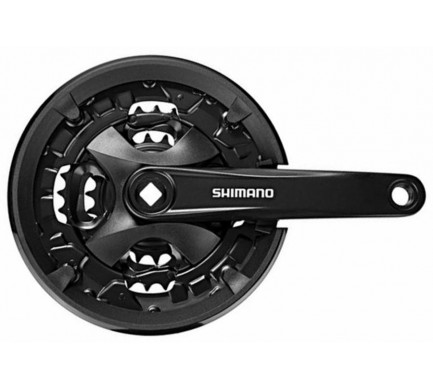 Kliky SHIMANO FC-MT101-L 175mm 44x32x22, černé, s krytem, 9 speed, pro osu čtyřhran, v krabičce