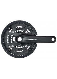 Kliky SHIMANO Alivio FC-T4010 , 170mm, 48-36-26 zubů, černé, s krytem, 9 speed, pro osu octalink