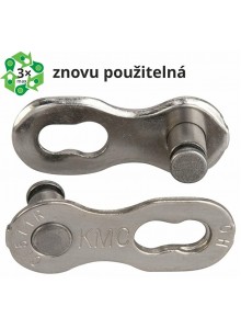 Spojka řetězu KMC 7-8 speed EPT povrch, šedý 7,1 mm, blistr 2 ks