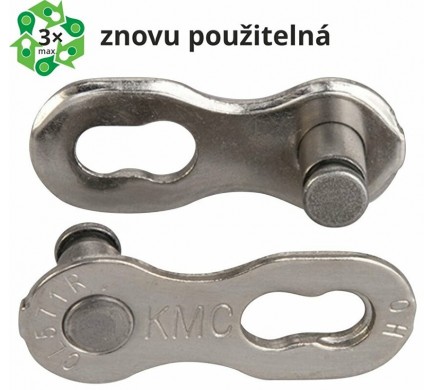 Spojka řetězu KMC 7-8 speed EPT povrch, šedý 7,1 mm, blistr 2 ks
