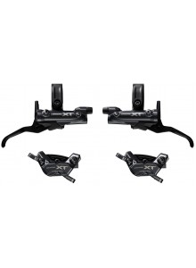 Brzda kotoučová SHIMANO XT M8220 čtyřpístková p+z komplet bez kotoučů a adapteru, J-kit, v krabičce