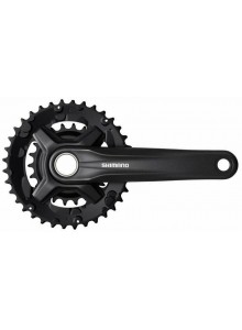 Kliky SHIMANO FC-MT210-L 175mm 36x22, černé, bez krytu, 9 speed, pro osu čtyřhran, v krabičce