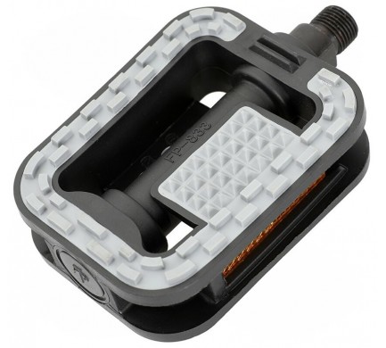 Pedály MTB/TREK sivé protiskluzové čierno-sivé
