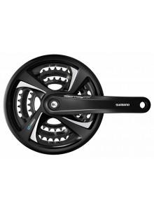 Kliky SHIMANO FC-TX801-L 175mm 48x38x28 zubů, černé s krytem