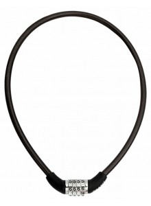 Zámok lanko MAX1 65x0,8 cm čierny kódový