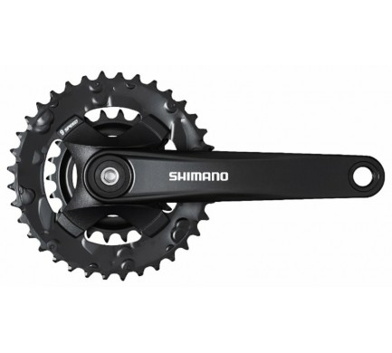 Kliky SHIMANO FC-MT101-L 170mm 36x22, černé, bez krytu, 9 speed, pro osu čtyřhran, v krabičce