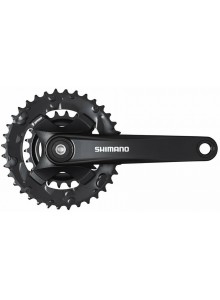 Kliky SHIMANO FC-MT101-L 175mm 36x22, černé, bez krytu, 9 speed, pro osu čtyřhran