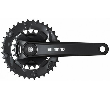 Kliky SHIMANO FC-MT101-L 175mm 36x22, černé, bez krytu, 9 speed, pro osu čtyřhran