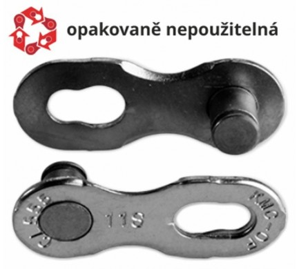 Spojka řetězu KMC Missing Link 11 speed EPT povrch, šedý, balení 5ks, cena za balení