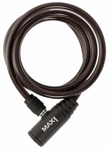 Zámok špirála MAX1 120x0,8 cm čierny