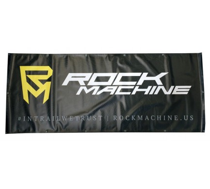 Banner ROCK MACHINE vrstevnice černo/žlutý