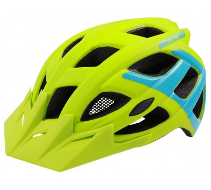 Prilba ROCK MACHINE Edge zeleno/modrá vel. S/M 55-58 cm