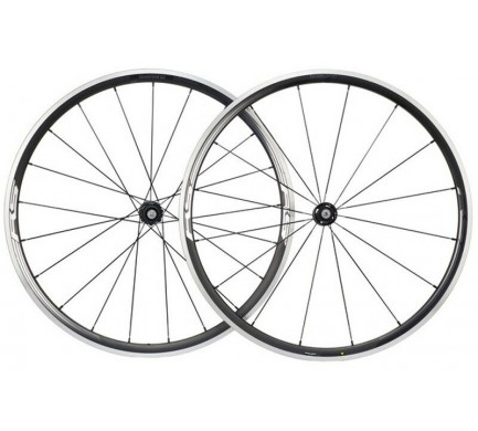 Zapletená kola silniční SHIMANO WHRS300, pár , plášťové, 8-11 rychlostí, černá