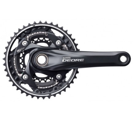 Kliky SHIMANO Deore FC-M610E224XL 10speed, černé, integrovaná osa, pouzdro SM-BB52B