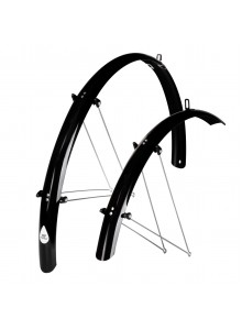 Blatníky FORCE 48 Aluflex 28" XL + V vzpěry,černé