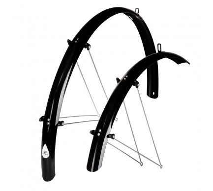 Blatníky FORCE 48 Aluflex 28" XL + V vzpěry,černé