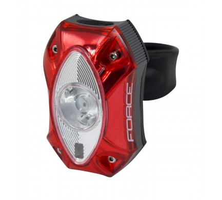 Force Zadný blikač RED 60LM, 1x LED, USB