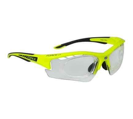 Okuliare F RIDE PRO fluo, dioptrický klip, fotochromatické sklá