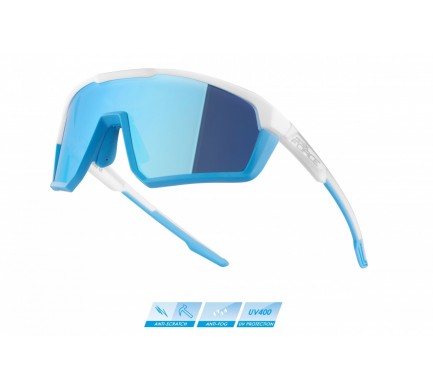 Force Okuliare APEX, bielo-sivé, modré zrkadlové sklo