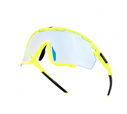 Brýle FORCE CYCLONE černo-fluo,modré foto. sklo