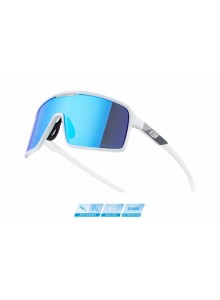 Force STATIC okuliare biele, modré zrkadlové sklo