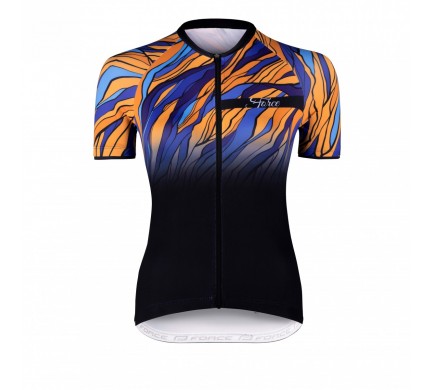 Dres F LIFE LADY krátky rukáv, čierno-modro-oranžový S Dres F LIFE LADY krátky rukáv, čierno-modro-oranžový S