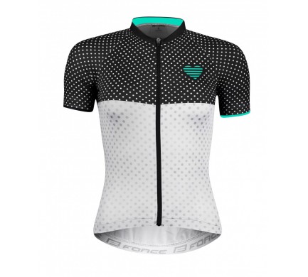 Dres F POINTS dámsky krátky rukáv, čierno-bielo-tyrkys L Dres F POINTS dámsky krátky rukáv, čierno-bielo-tyrkys L