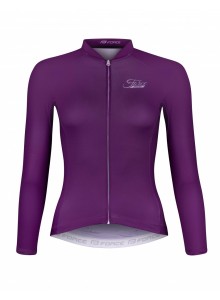 Dres F PURE UNI dlouhý rukáv, fialový XS