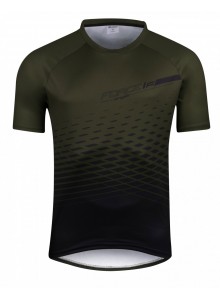 Dres FORCE MTB ANGLE krátky rukáv, army M